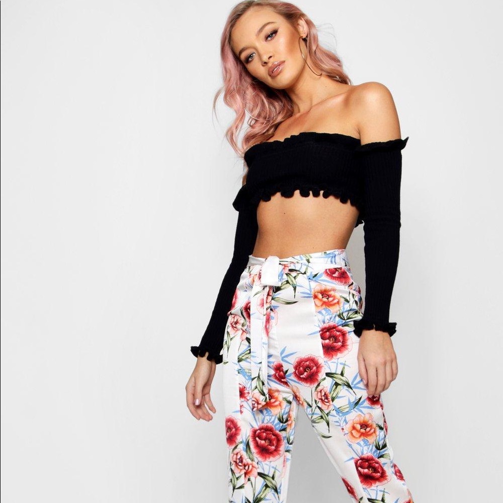 Boohoo White/Ivory Dress Pants